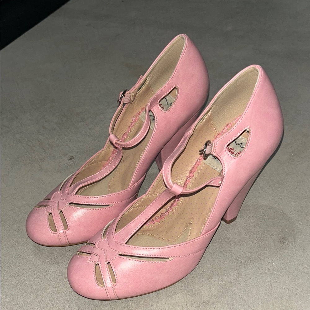 Bettie Page Pink Heels with Classic Silhouette